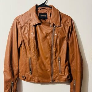 Ambiance Tan Leather Jacket